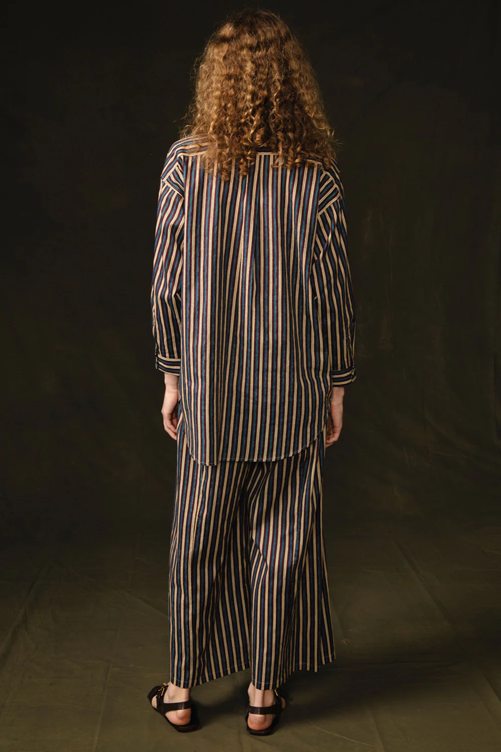 Pinstripe Printed Set Blue - Image 3